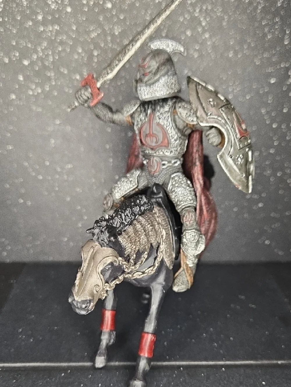 Set Of 2 Papo Medieval World of Knight's Horse Blue Ram Crest Fantasy Figure - Picture 8 of 11